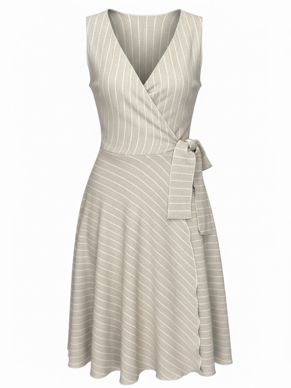 Heydari Striped Wrap Dress - sz Small